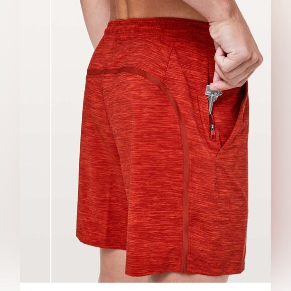 Lululemon Pace Breaker Short *Linerless 7" Heather Allover Solar Orange Magma XS - Picture 3 of 13